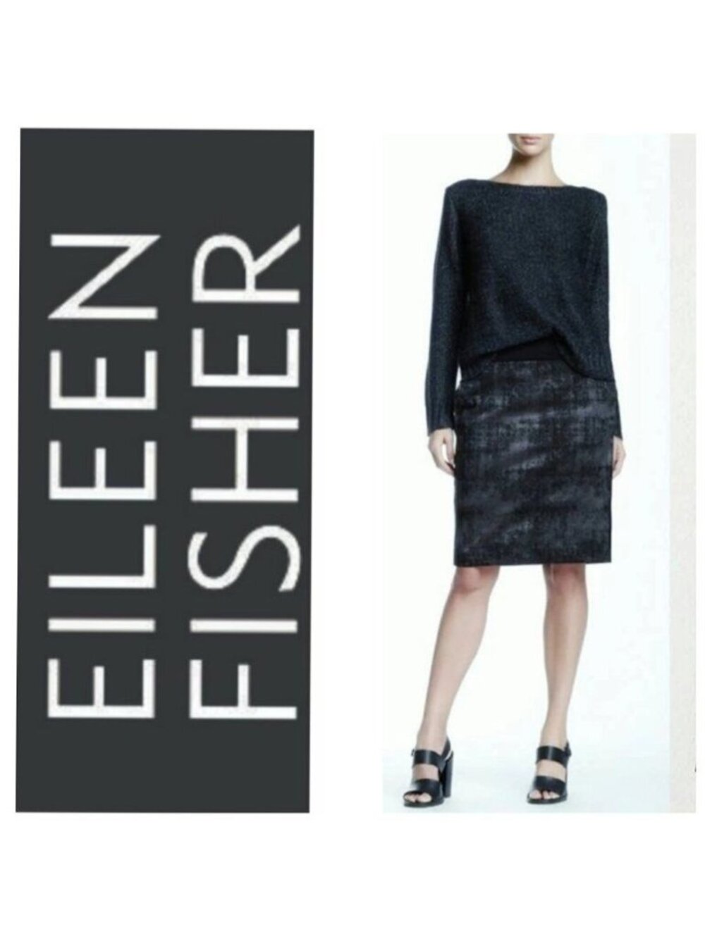 Eileen Fisher Grandeur Jacquard Skirt, Size XS